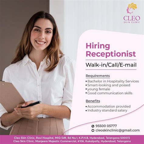 Assisted accountant in processing payments and sending statements of payments due. . Clinic receptionist jobs in lahore olx